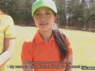 Dễ thương golf người yêu nana kunimi bắt đầu một mistake và bây giờ cô
